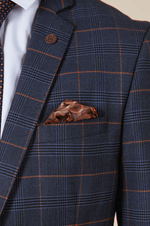 Jenson Check Blazer - Marine Navy - GLS Clothing