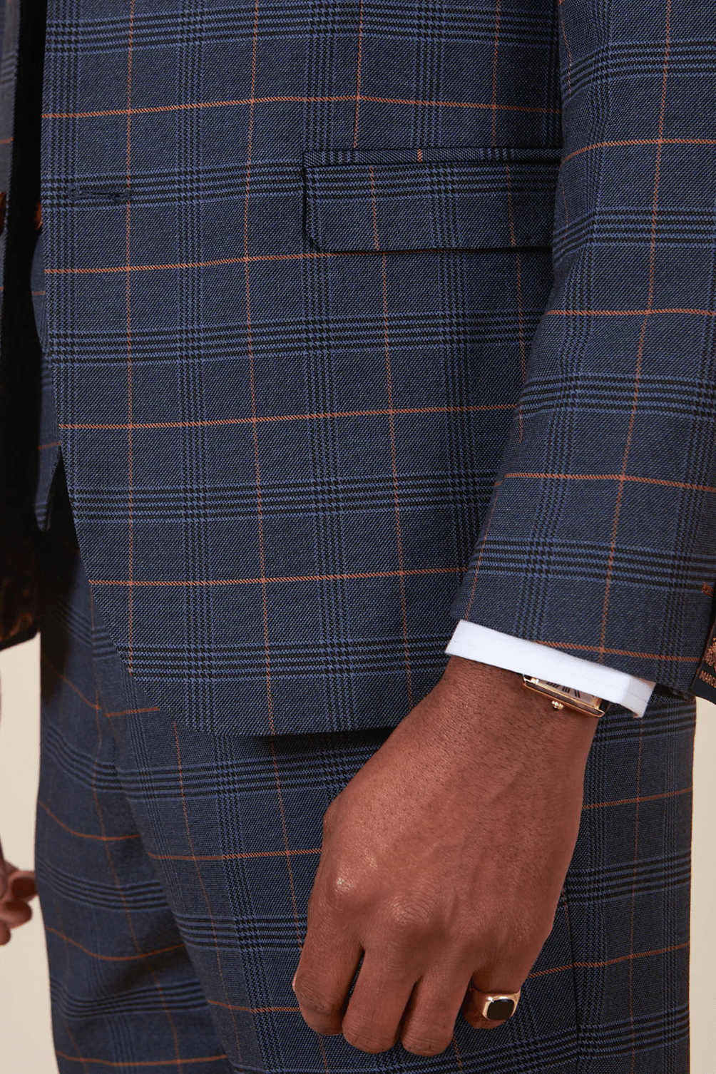 Jenson Check Blazer - Marine Navy - GLS Clothing