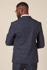 Jenson Check Blazer - Marine Navy - GLS Clothing