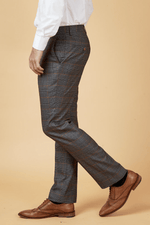Jenson Check Trousers - Grey - GLS Clothing