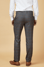 Jenson Check Trousers - Grey - GLS Clothing