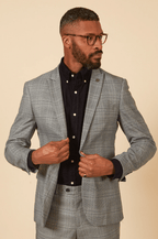 Jerry Check Blazer - Grey - GLS Clothing