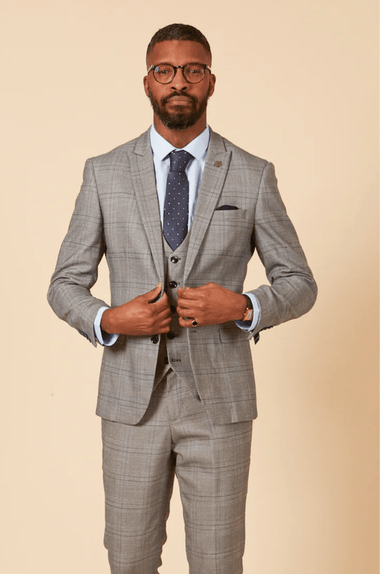 Jerry Check Blazer - Grey - GLS Clothing