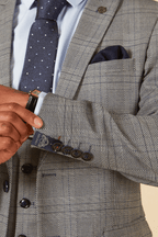Jerry Check Blazer - Grey - GLS Clothing
