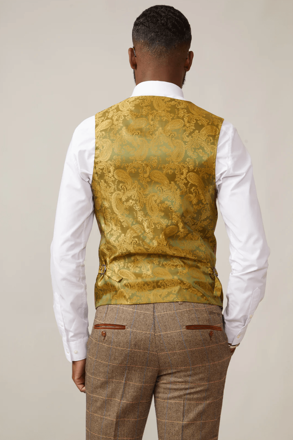 Kelvin Waistcoat - Tan - Double Breasted - GLS Clothing