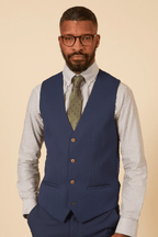 Max Single Breasted Waistcoat - Royal Blue - GLS Clothing