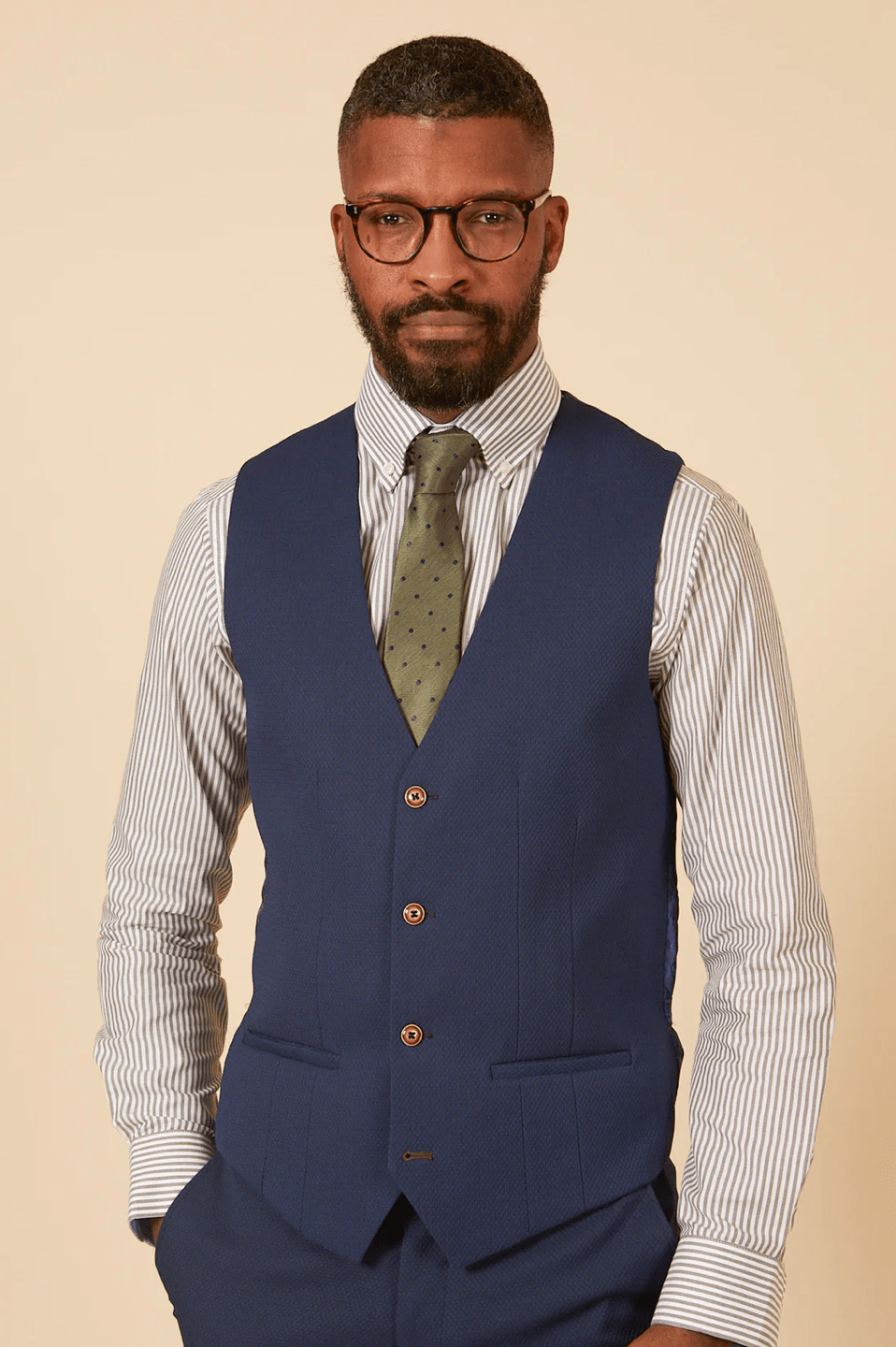 Max Single Breasted Waistcoat - Royal Blue - GLS Clothing