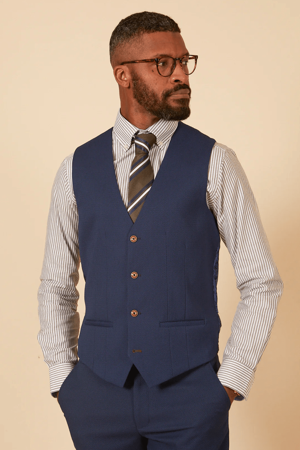 Max Single Breasted Waistcoat - Royal Blue - GLS Clothing
