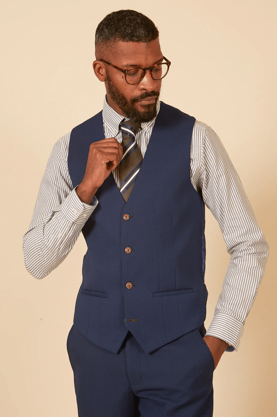 Max Single Breasted Waistcoat - Royal Blue - GLS Clothing
