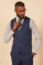Max Single Breasted Waistcoat - Royal Blue - GLS Clothing