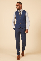 Max Single Breasted Waistcoat - Royal Blue - GLS Clothing