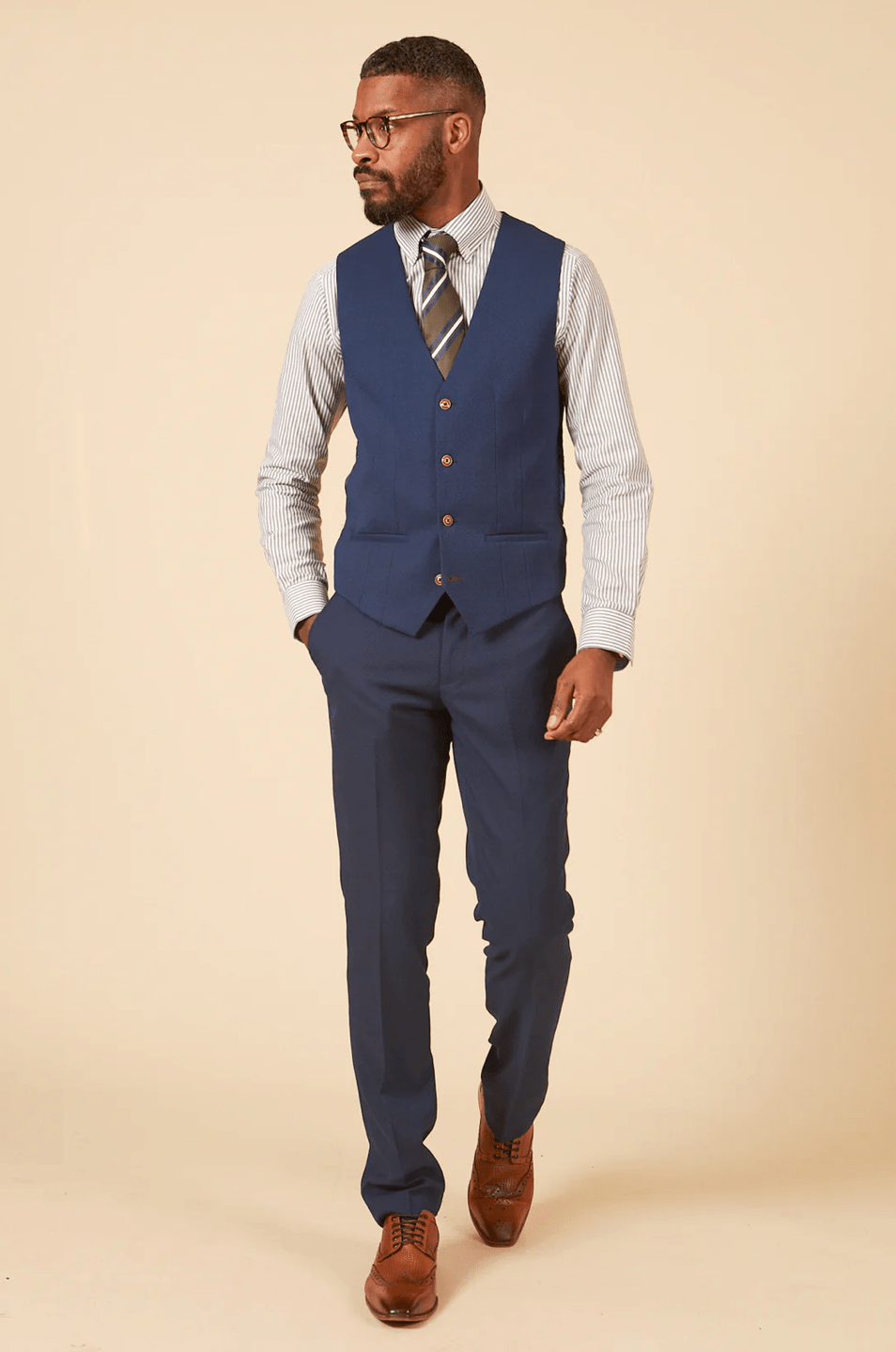 Max Single Breasted Waistcoat - Royal Blue - GLS Clothing