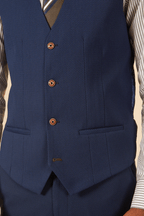 Max Single Breasted Waistcoat - Royal Blue - GLS Clothing