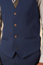 Max Single Breasted Waistcoat - Royal Blue - GLS Clothing