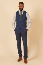 Max Single Breasted Waistcoat - Royal Blue - GLS Clothing