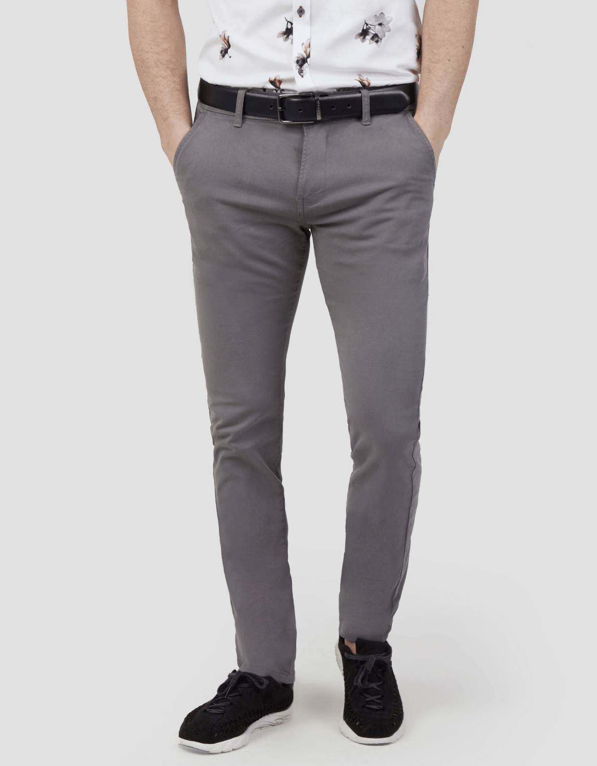 MishMash - Bromley Slim Fit Stretch Chino - Charcoal - GLS Clothing