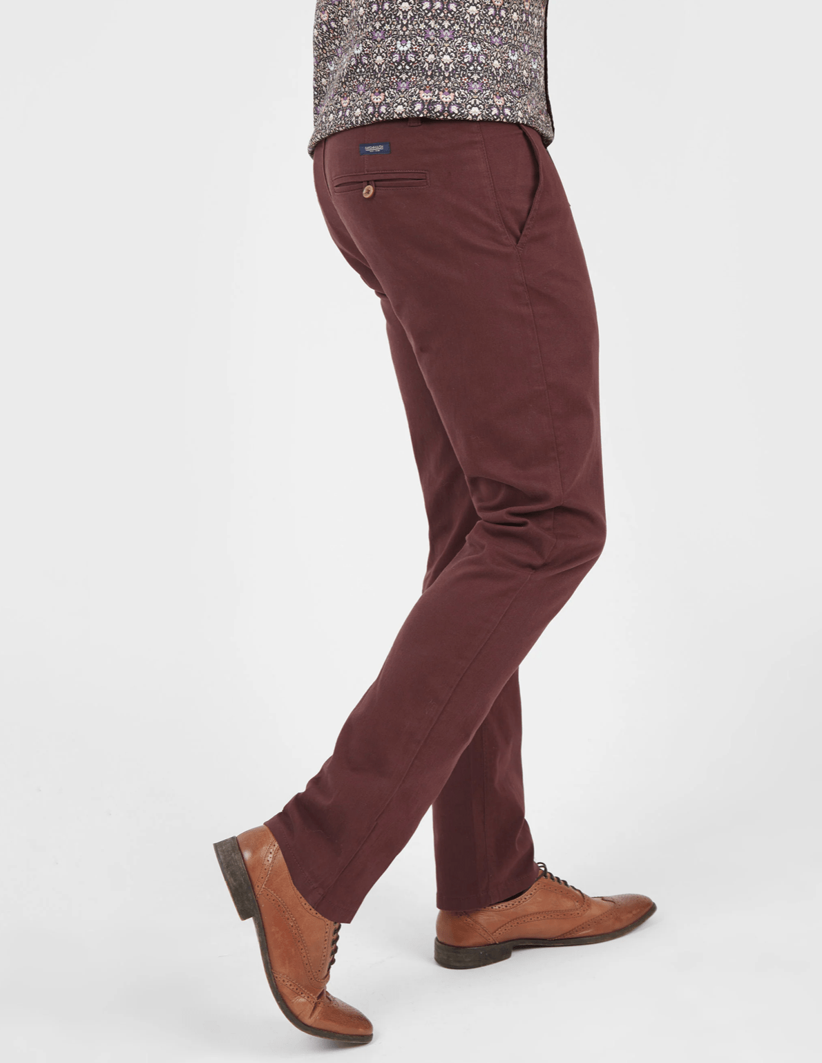 MishMash - Bromley Tapered Fit Stretch Chino - Burgundy - GLS Clothing
