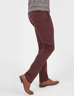MishMash - Bromley Tapered Fit Stretch Chino - Burgundy - GLS Clothing