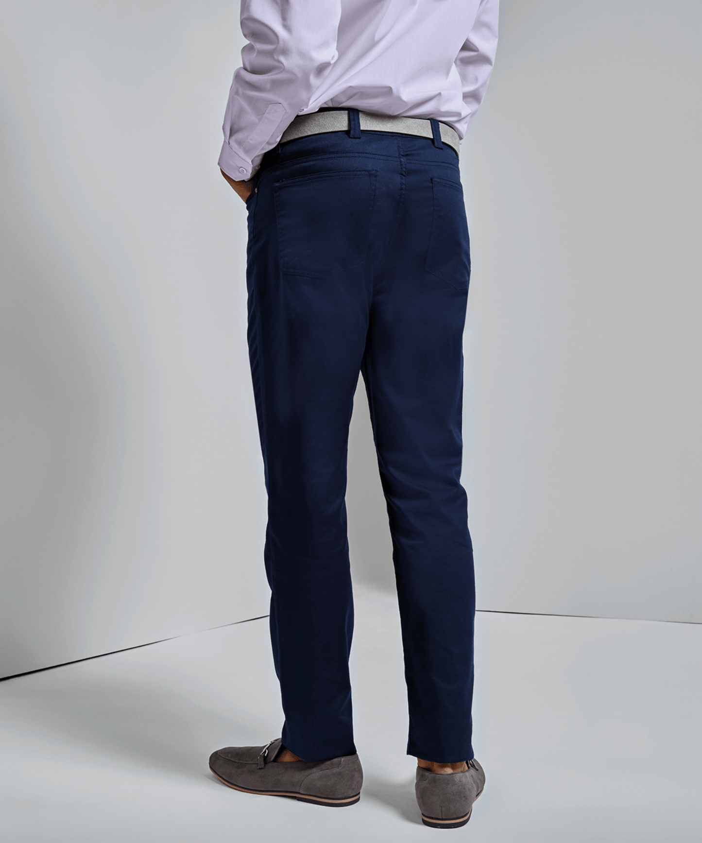 Premier Regular Fit Stretch Chino - Navy - GLS Clothing