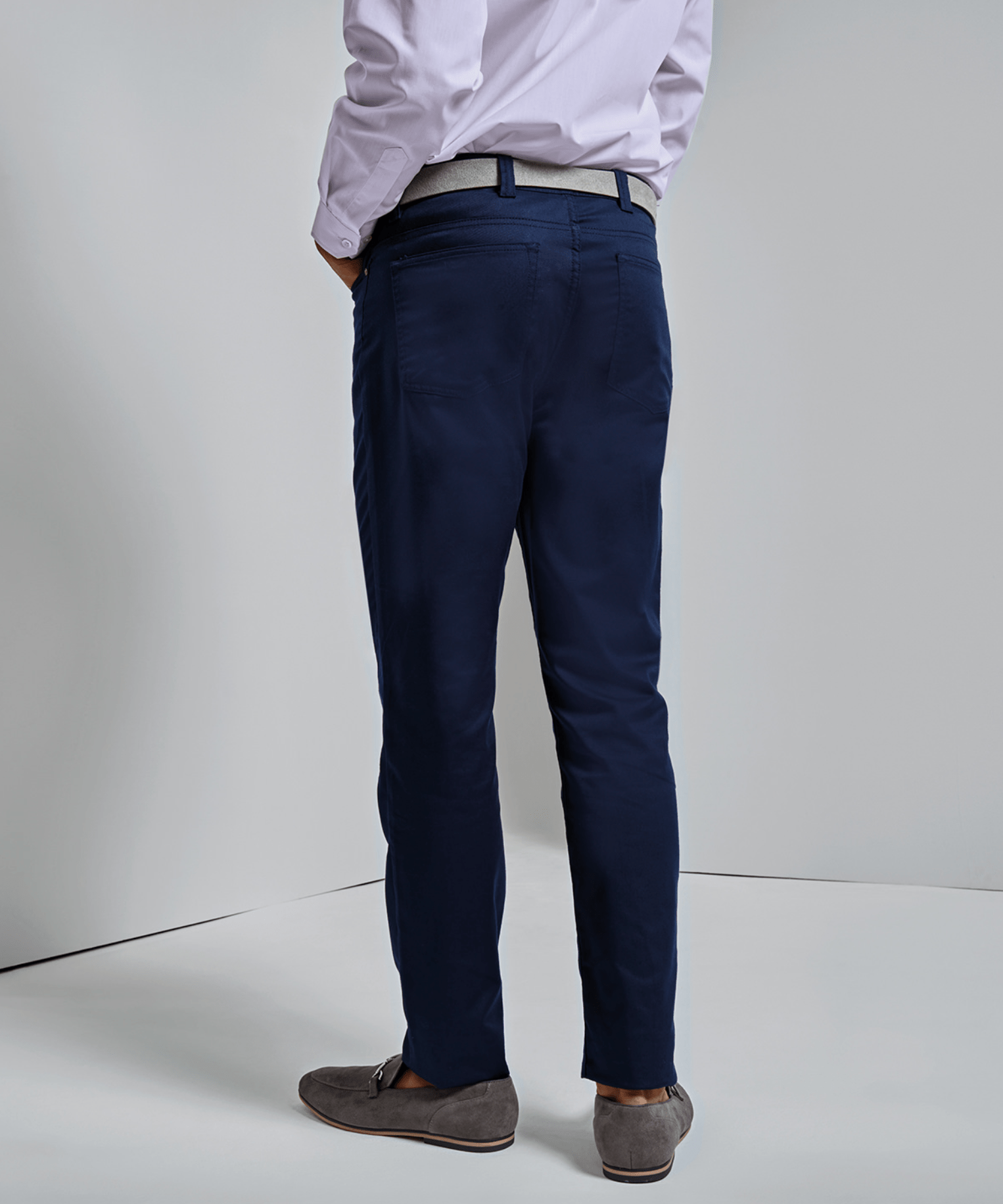 Premier Regular Fit Stretch Chino - Navy - GLS Clothing