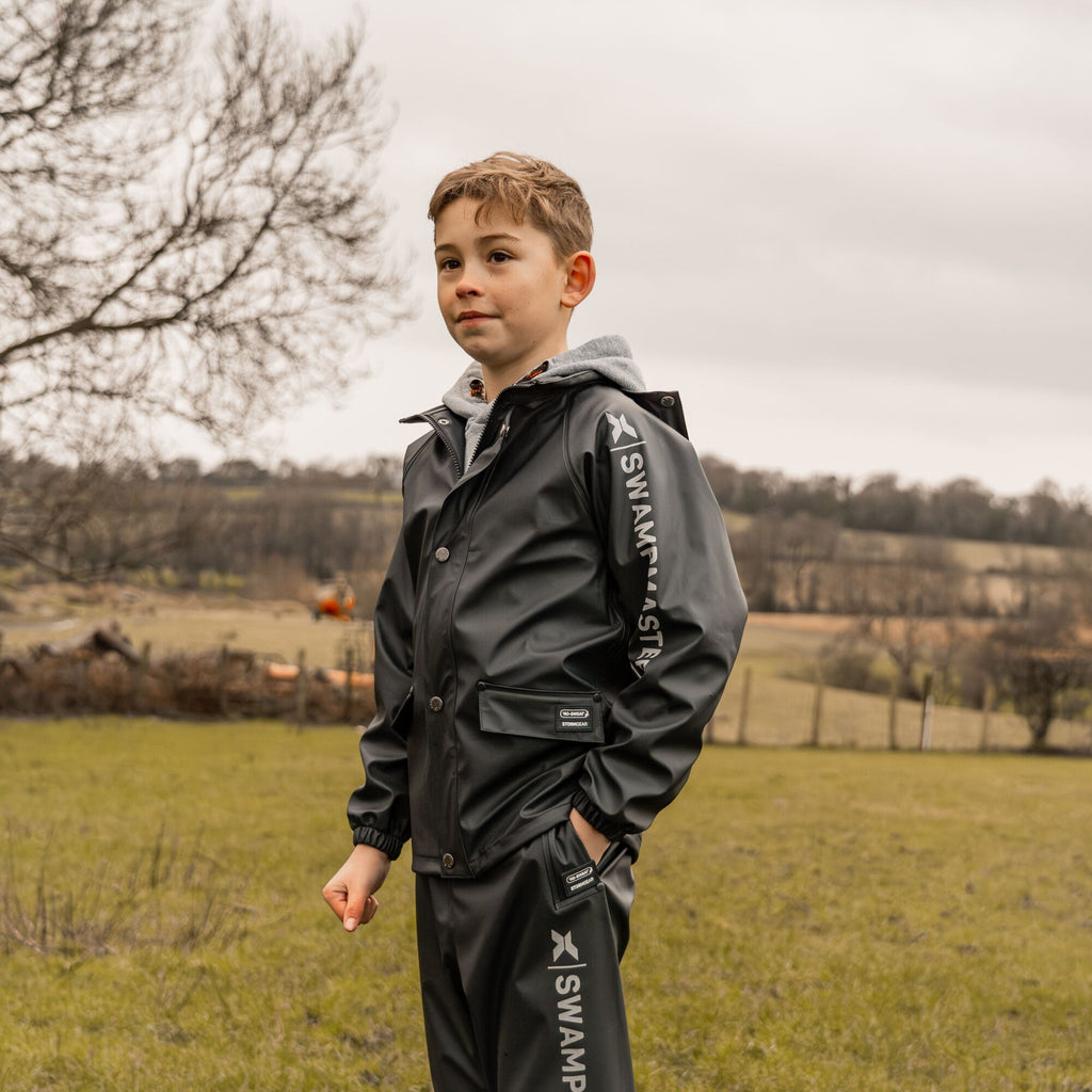 Swampmaster No - Sweat Stormgear Junior Waterproof Jacket - Navy - GLS Clothing