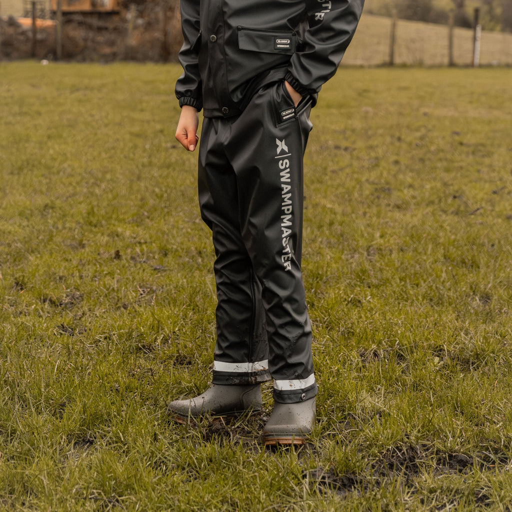 Swampmaster No - Sweat Stormgear Junior Waterproof Trouser - Navy - GLS Clothing