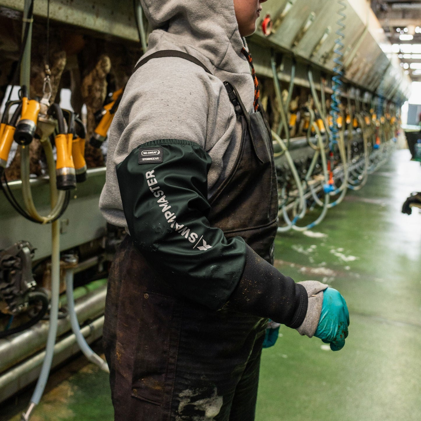 Swampmaster No - Sweat Stormgear Waterproof Dairy Sleeves - Green - GLS Clothing