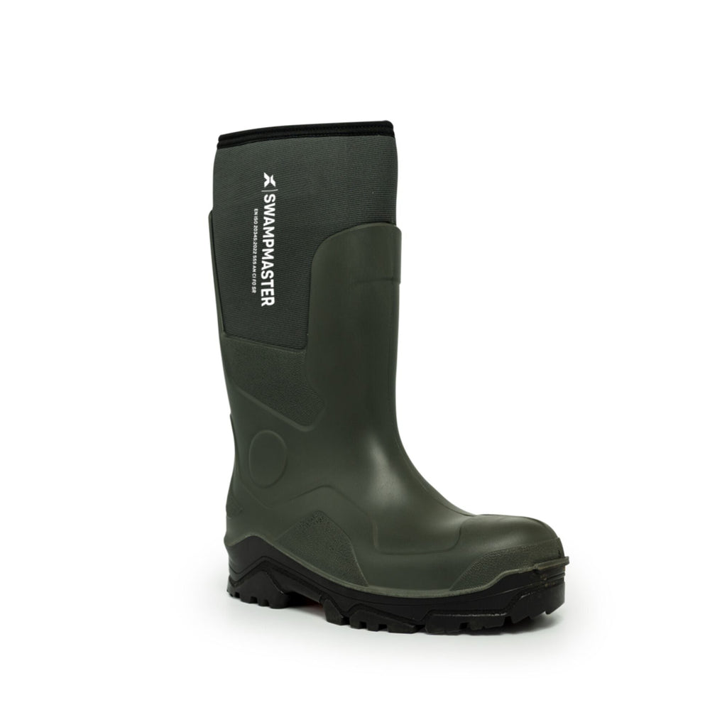 Swampmaster Pro Trapper Non - Safety PU - Neoprene Wellington - Green - GLS Clothing