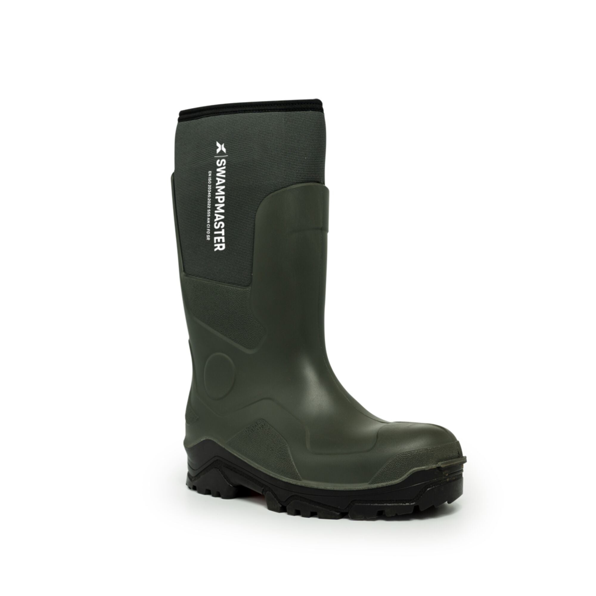 Swampmaster Pro Trapper Non - Safety PU - Neoprene Wellington - Green - GLS Clothing