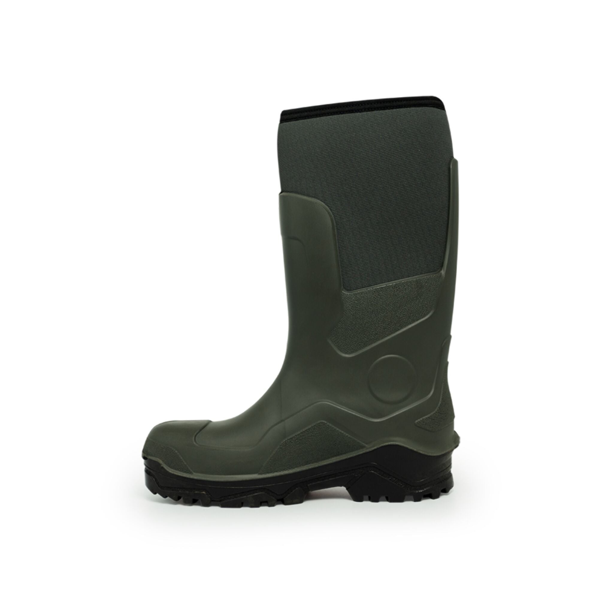 Swampmaster Pro Trapper Non - Safety PU - Neoprene Wellington - Green - GLS Clothing
