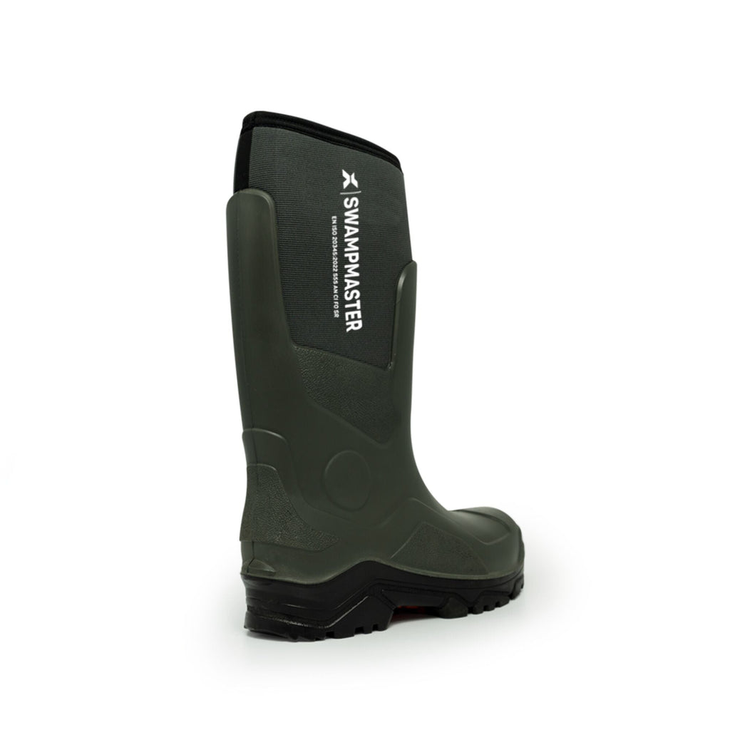 Swampmaster Pro Trapper Non - Safety PU - Neoprene Wellington - Green - GLS Clothing