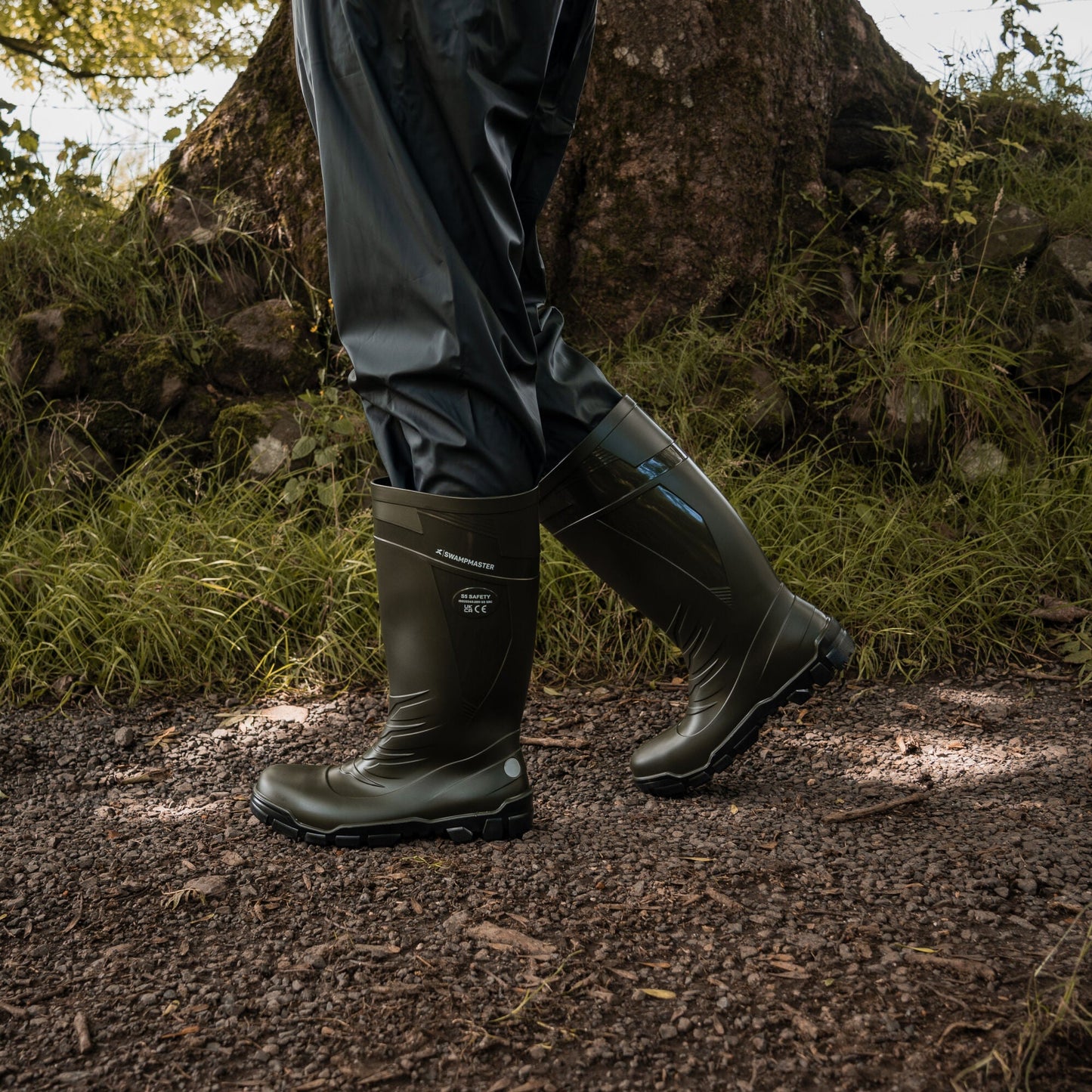 Swampmaster Titan S5 Safety PVC Wellington - Green - GLS Clothing