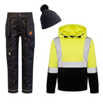 Xpert - Kids/Junior hoody (Yellow Hi - Vis/Black Trouser) bundle - GLS Clothing