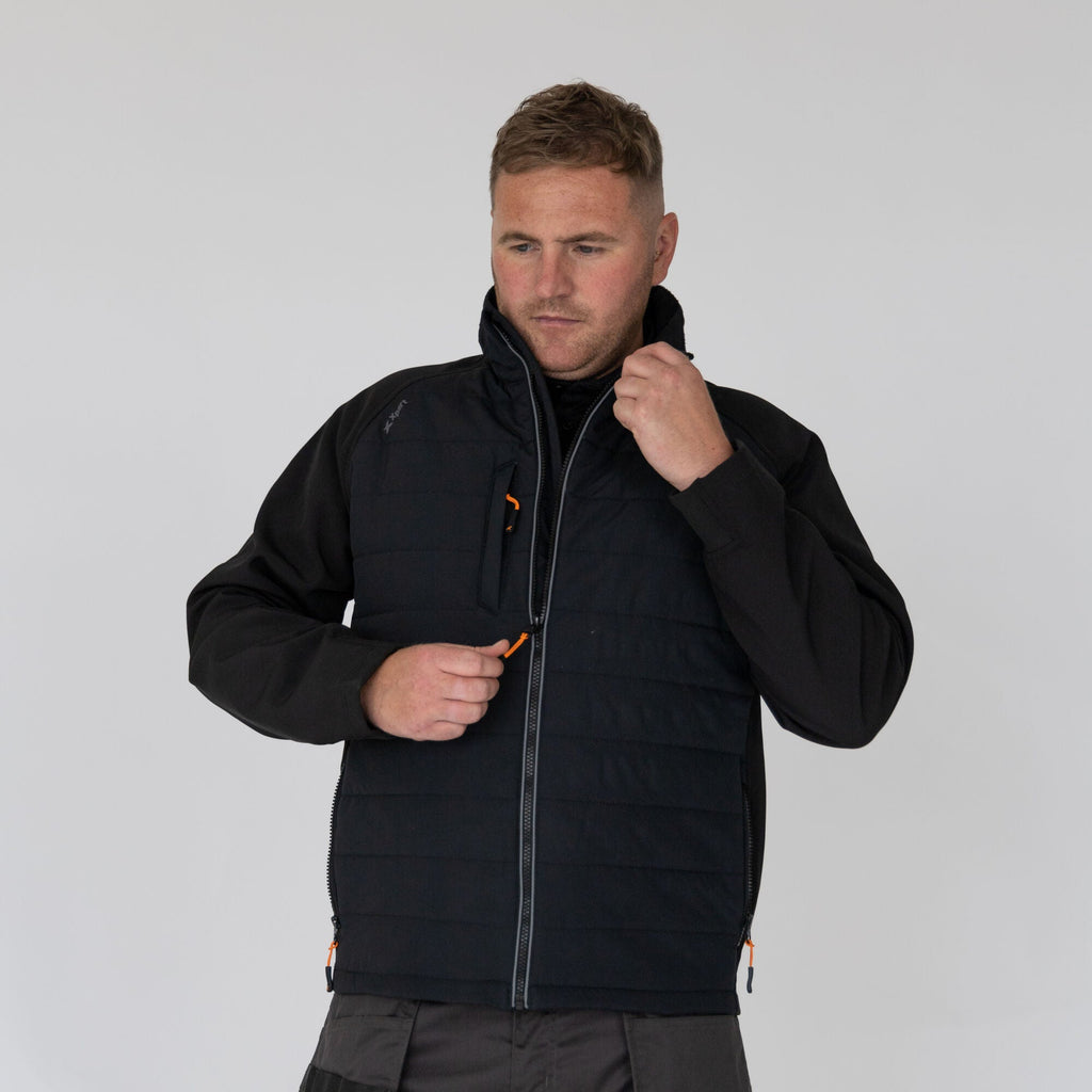 Xpert Pro Rip - Stop Insulated Hybrid Jacket - Black - GLS Clothing