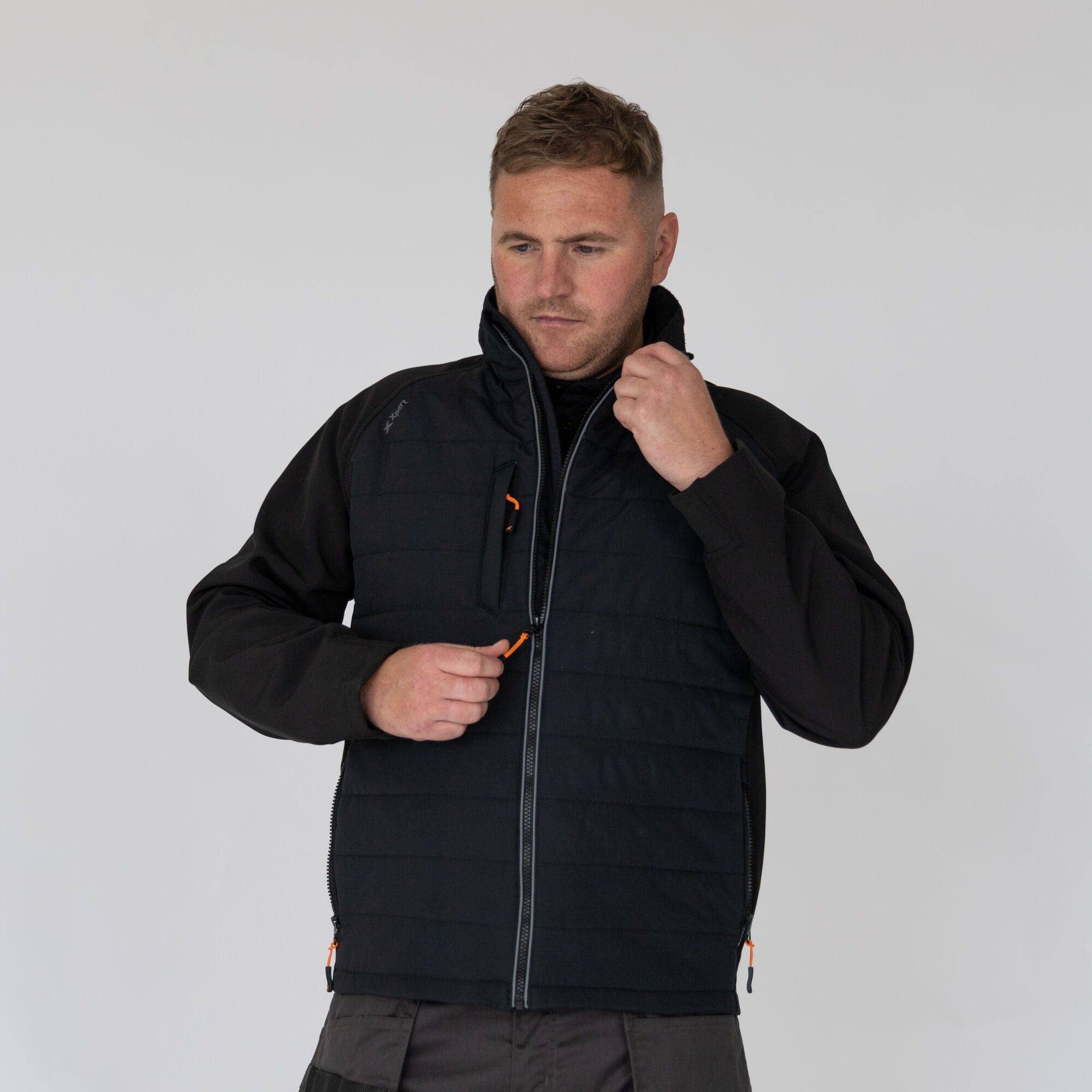 Xpert Pro Rip - Stop Insulated Hybrid Jacket - Black - GLS Clothing