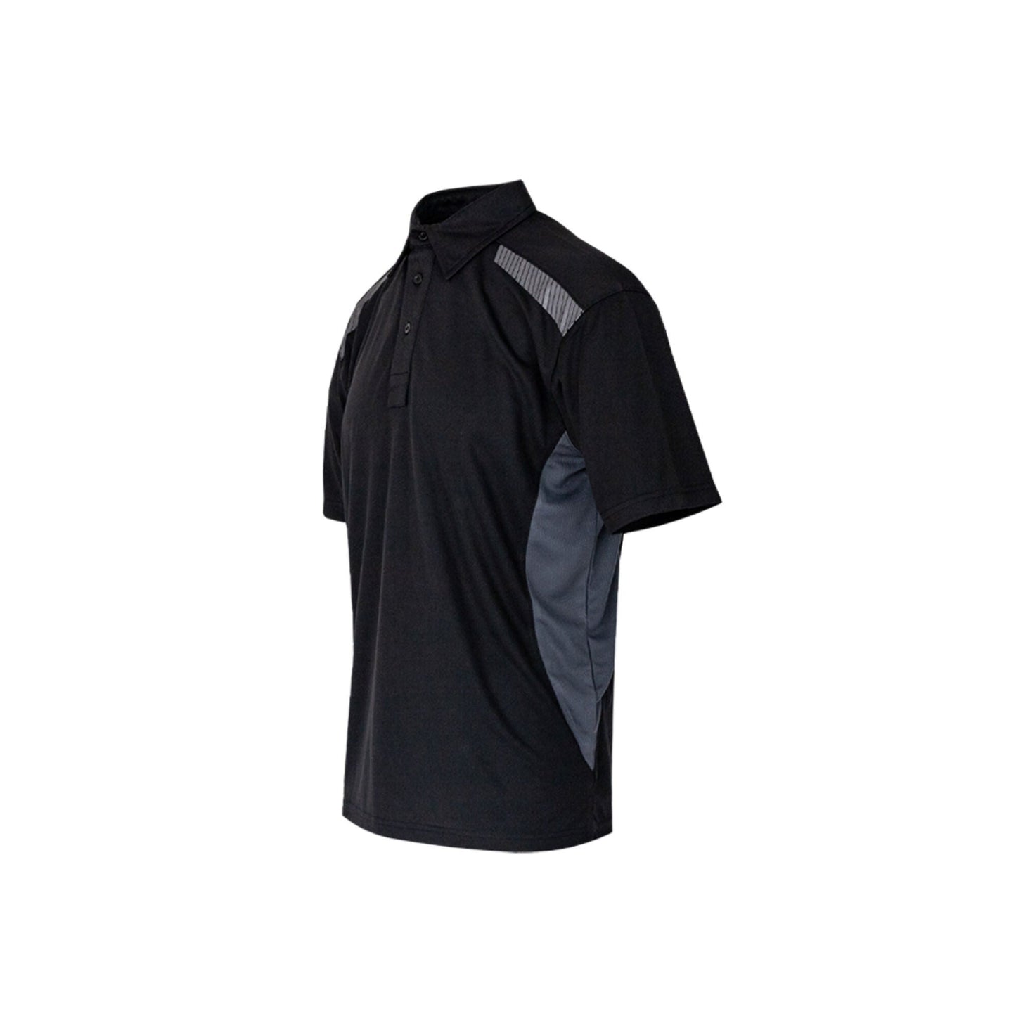Xpert Pro Stretch Polo Shirt - Black/Grey - GLS Clothing