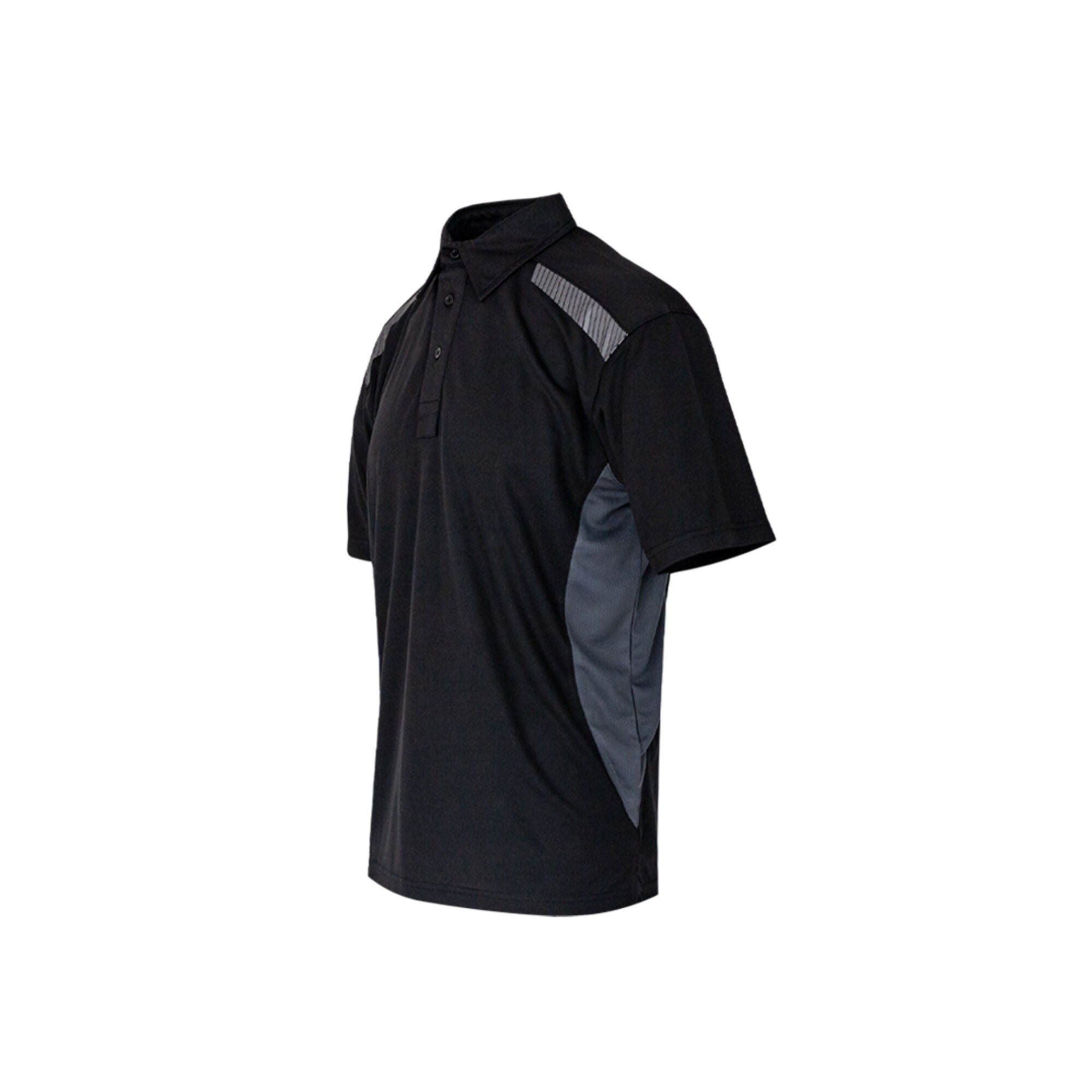 Xpert Pro Stretch Polo Shirt - Black/Grey - GLS Clothing