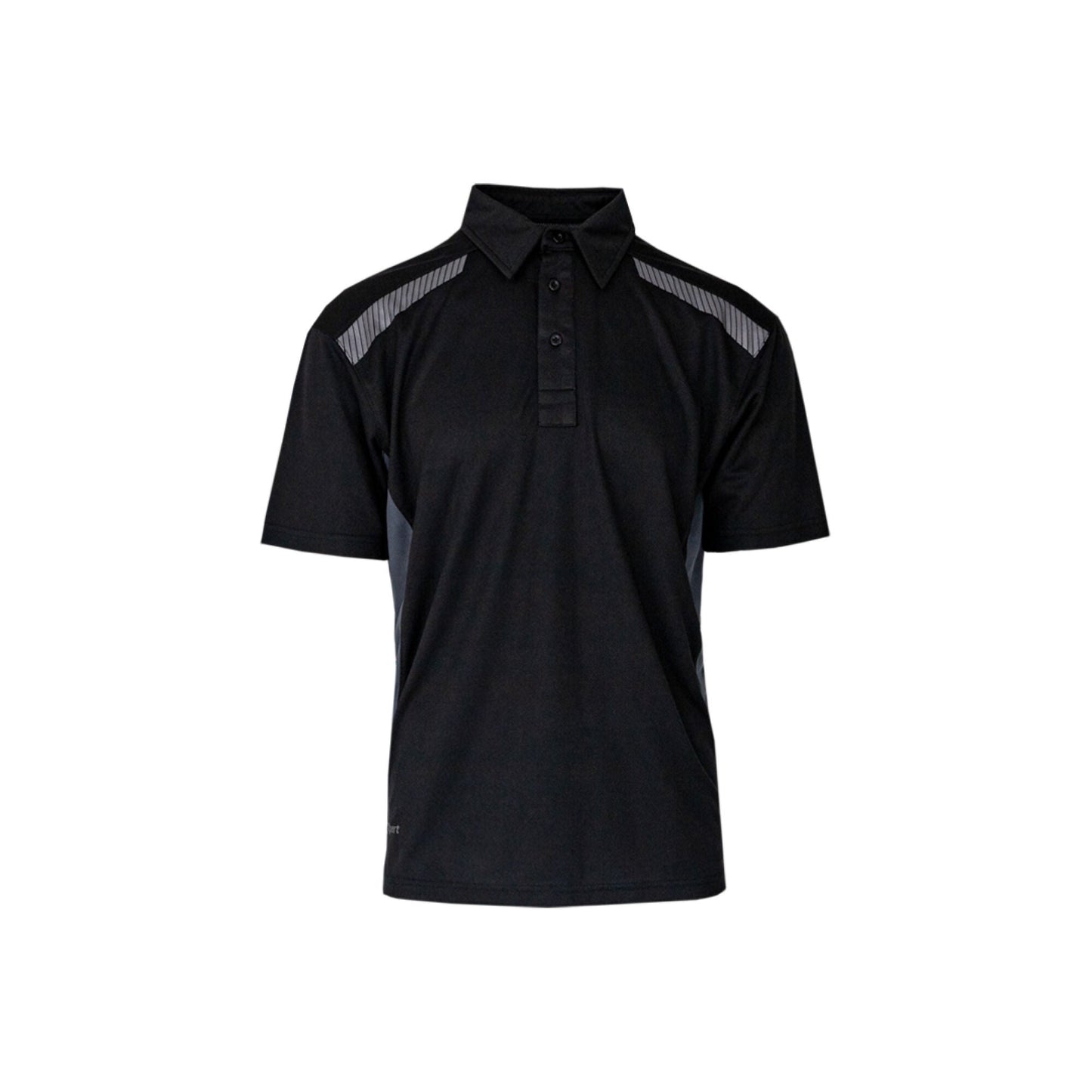 Xpert Pro Stretch Polo Shirt - Black/Grey - GLS Clothing