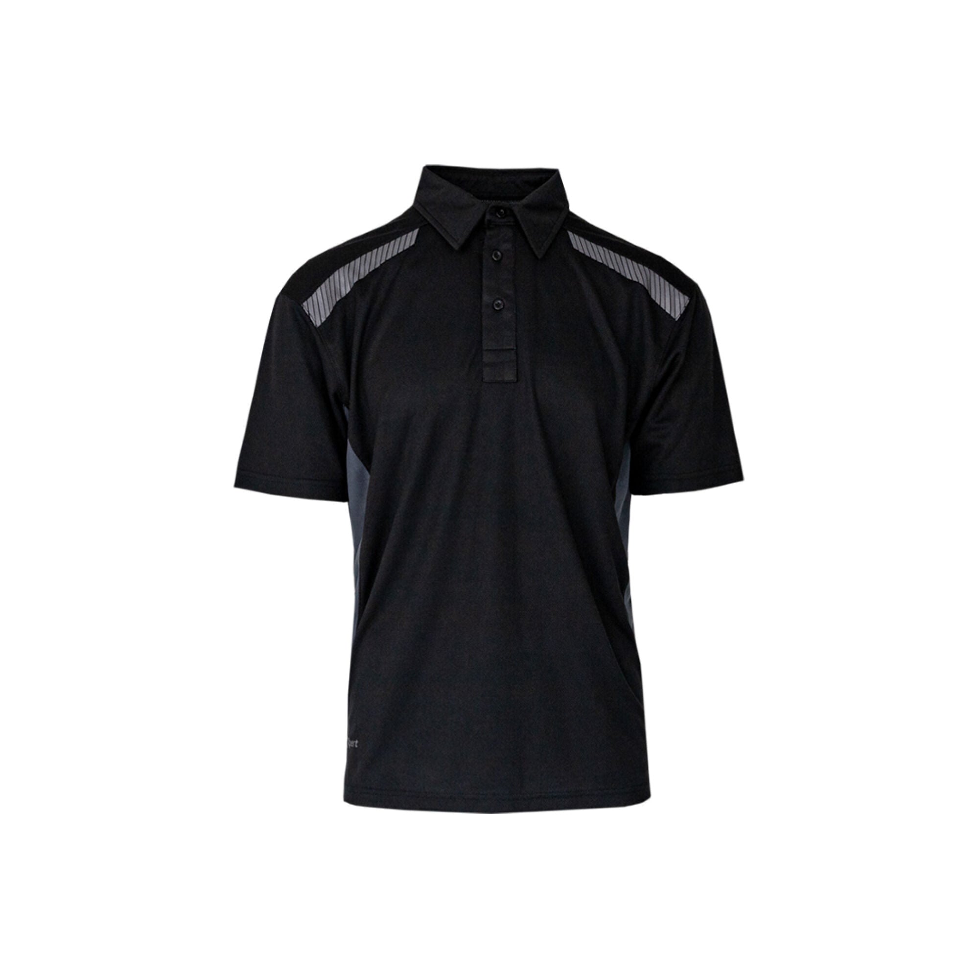 Xpert Pro Stretch Polo Shirt - Black/Grey - GLS Clothing