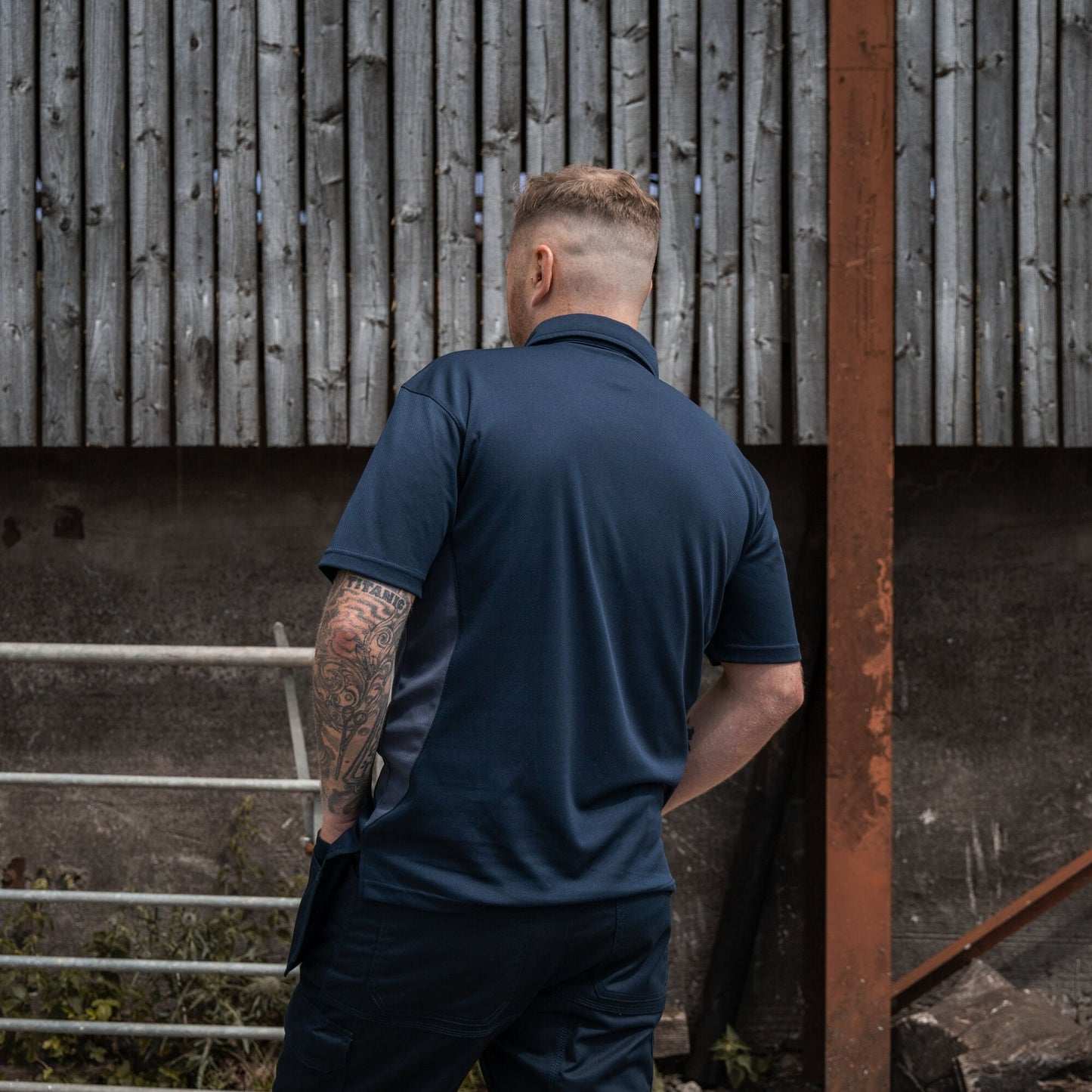 Xpert Pro Stretch Polo Shirt - Navy/Grey - GLS Clothing