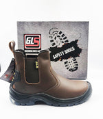 GLS Workwear - Heavy Duty Buffalo Leather - Slip On Boot - Brown - GLS Clothing