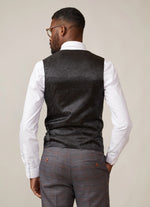 Kelvin Waistcoat - Black - Single Breasted - GLS Clothing