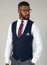 Kelvin Waistcoat - Navy - Double Breasted - GLS Clothing