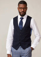 Kelvin Waistcoat - Navy - Single Breasted - GLS Clothing