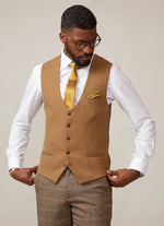Kelvin Waistcoat - Oak - Single Breasted - GLS Clothing