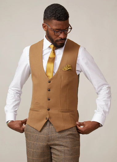 Kelvin Waistcoat - Oak - Single Breasted - GLS Clothing