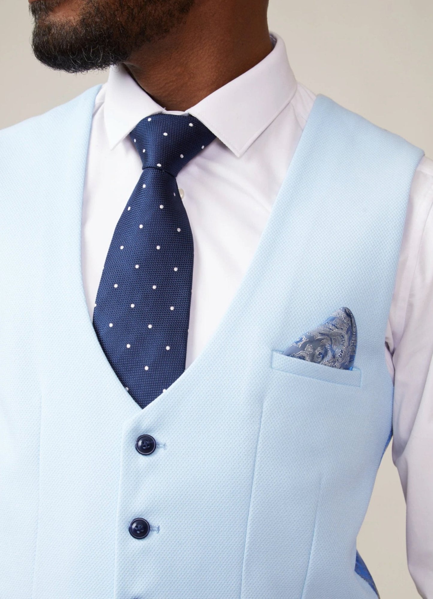 Kelvin Waistcoat - Sky - Single Breasted - GLS Clothing