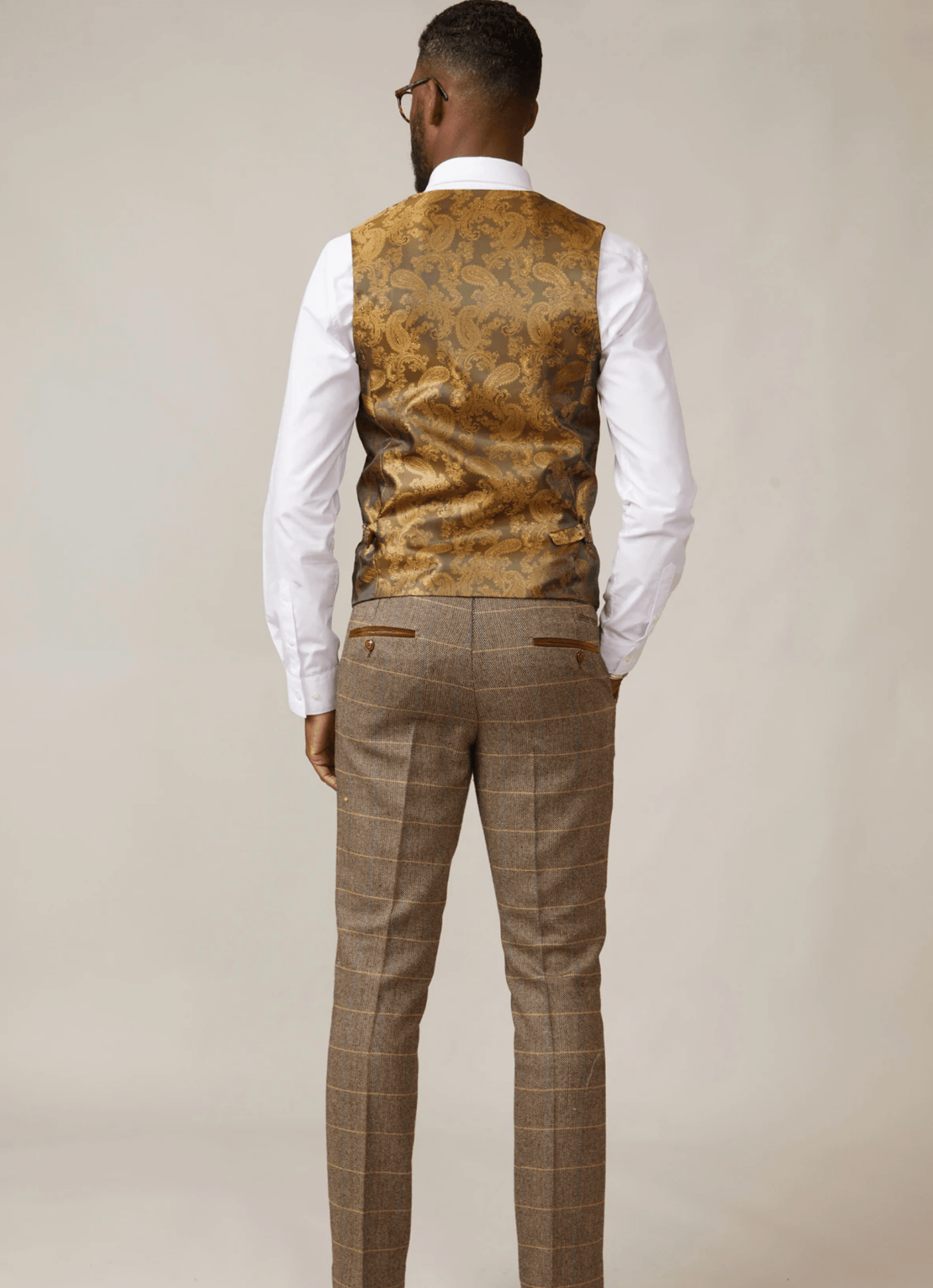 Kelvin Waistcoat - Tan - Single Breasted - GLS Clothing