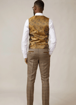 Kelvin Waistcoat - Tan - Single Breasted - GLS Clothing