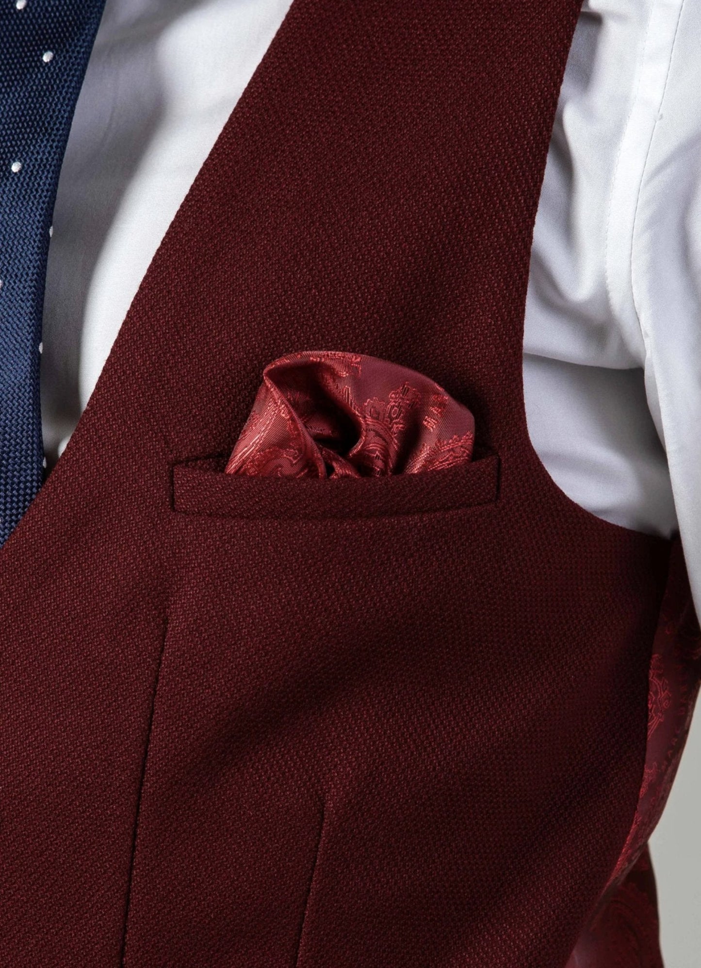 Kelvin Waistcoat - Wine - Double Breasted - GLS Clothing